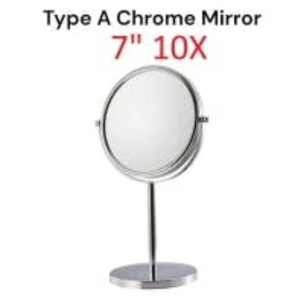 Dyzi Double-Sided Crystal Style Makeup Mirror 1X/10X Magnification Mirror