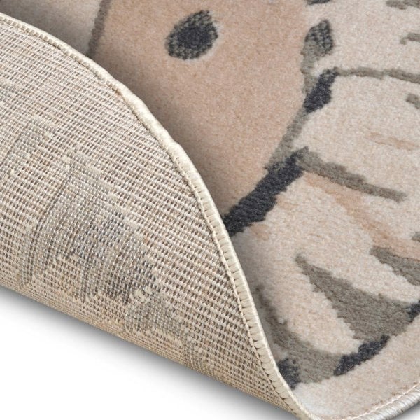 Adventures Children's Lion Cream Round Rug