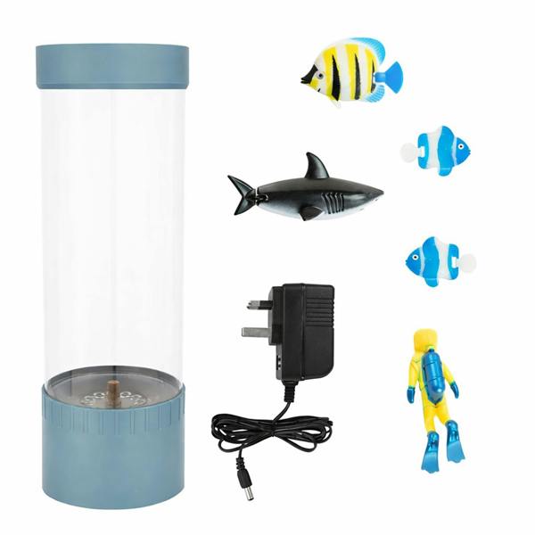 Dragodirect 32cm Scuba Diver Bubble Lamp Metallic Blue LED Light