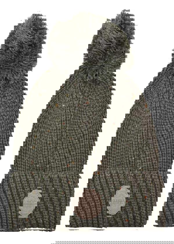 Lambretta Knitted Fleece Turn Up Bobble Skater Style Beanie Hat