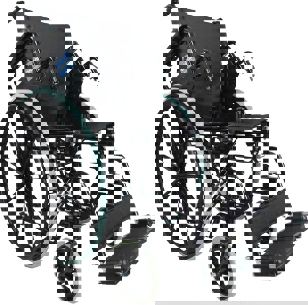 Aidapt Self Propelled Steel Transit Chair Black