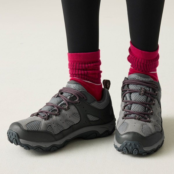 Regatta Womens Edgepoint IV Low Walking Shoes - Dark Steel/Dusty Rose