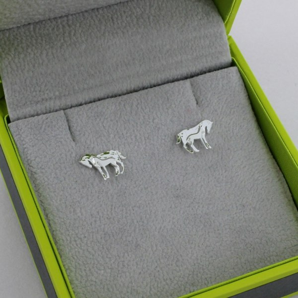 Sterling Silver Mare and Foal Studs - Reeves & Reeves