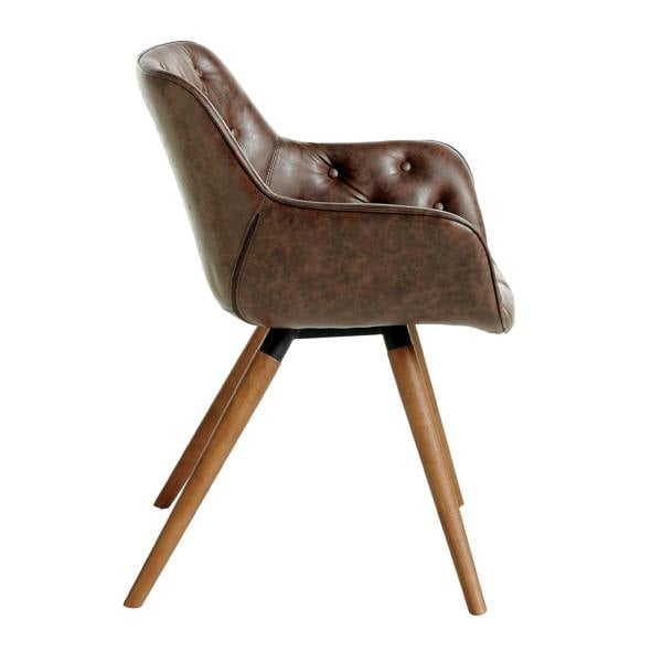 Angel Cerdá Chocolate brown leatherette chair 4073