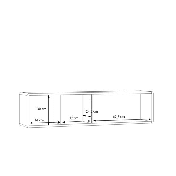 Furniture To Go Playly Wall Shelf 141.1cm in Sand