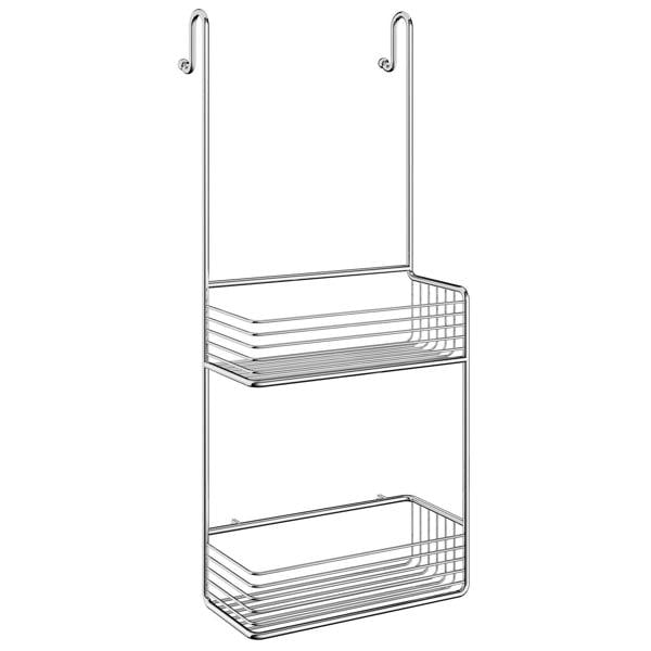 Polished chrome hanging double shower basket