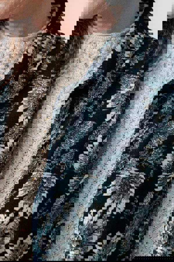 Lily & Me Ash Cotton Cord Printed Jacket Navy