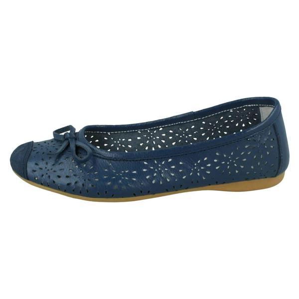Spot On Ladies Spot On Detailed Ballerina Flats F8006