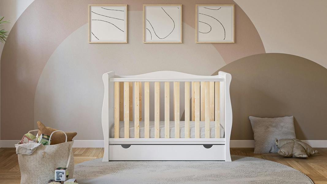 Viculii Willow Mini Cot Bed White/Natural