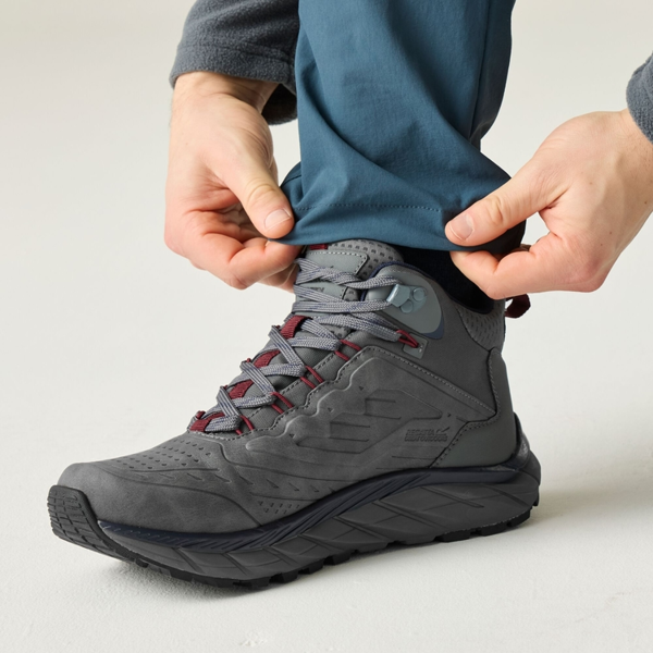Regatta Mens Derino Mid Cut Walking Boots - Granite/Navy