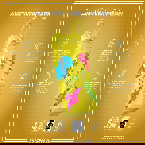 ION8 Leak Proof Kids Water Bottle, Stainless Steel, Dinosaurs, 400ml (13oz)