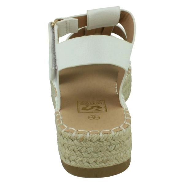 Down to Earth Ladies Down to Earth Gladiator Platform Espadrille with Ankle Strap F12084