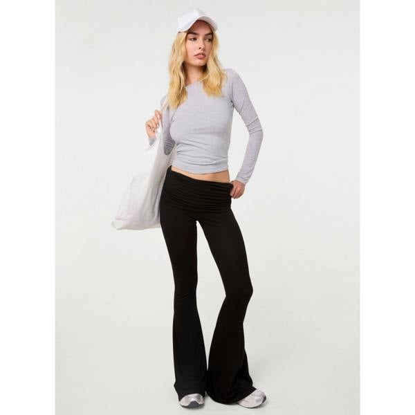 Pink Vanilla Fold Over Waist Lounge Flares