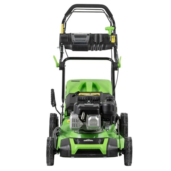 51cm 171cc 4-Stroke Petrol Lawnmower - Hand-Propelled Manual Grass Cutter Mower - LoopsDirect