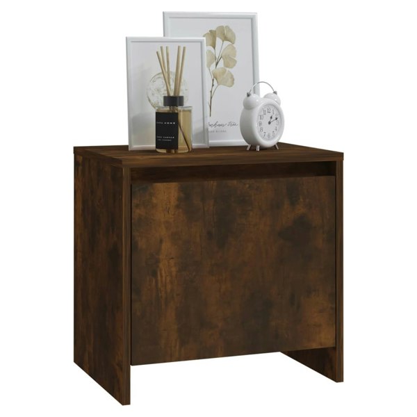 Berkfield Bedside Cabinet Smoked Oak 45x34x44.5 cm Engineered Wood