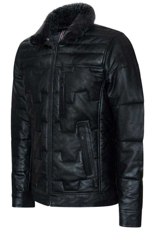 Infinity Leather Men's Leather Quilted Biker Jacket - Guayaquil