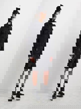 Off - White Meteor Slim Denim Jacket Black - Supplied FashionOff - White