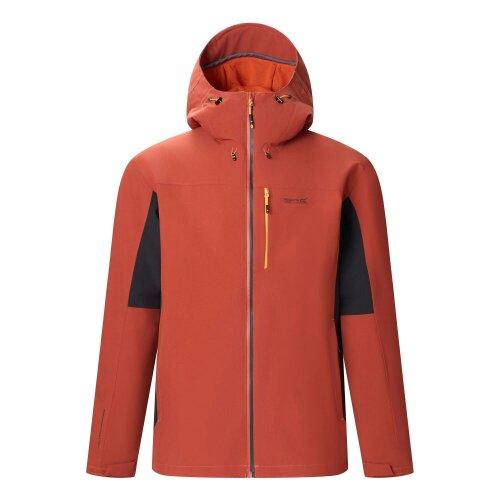 Regatta Mens Birchdale II Waterproof Jacket - Burnt Henna/Black - Burnt Henna/Black - 100% Recycled Polyester