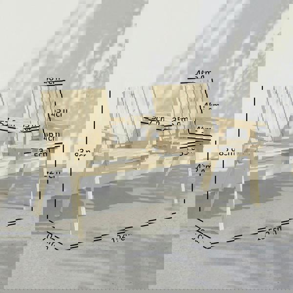 Garden Loveseat with Built-in Coffee Table