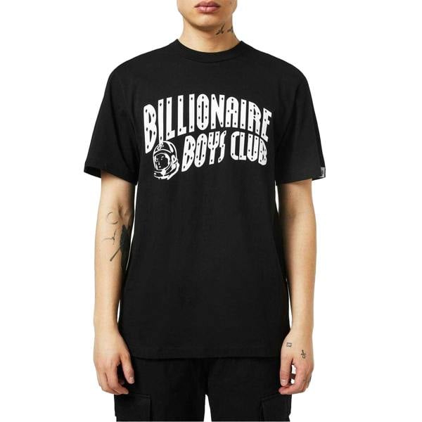 Billionaire Boys Club Mens Arched Logo Cotton T-Shirt - Black/White - 