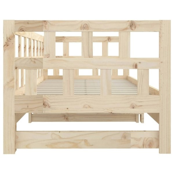 Berkfield Pull-out Day Bed Solid Wood Pine 2x(80x200) cm