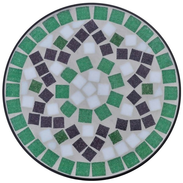 Berkfield Mosaic Side Table Plant Table Green White