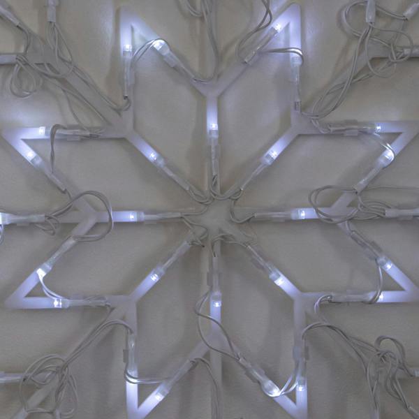 Samuel Alexander 34cm Battery Operated Light up Christmas Snowflake with White LEDs