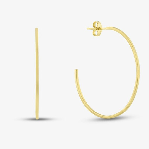 T. H. Baker 9ct Gold 30mm Hoop Earrings GE2203