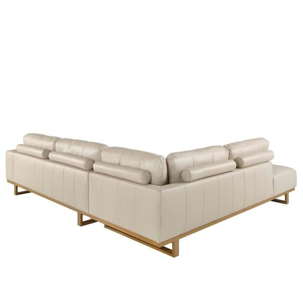 Angel Cerdá Corner sofa in sand leather 6203/6204