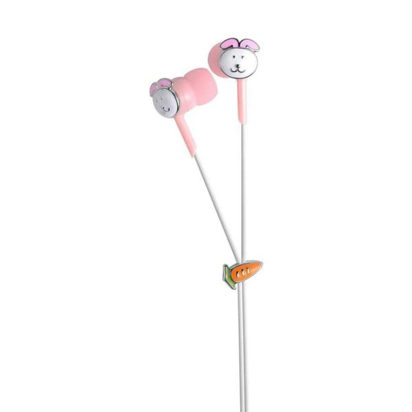 View Quest Viewquest Intelligent Jewellery Pink White Rabbit In Ear Earphones