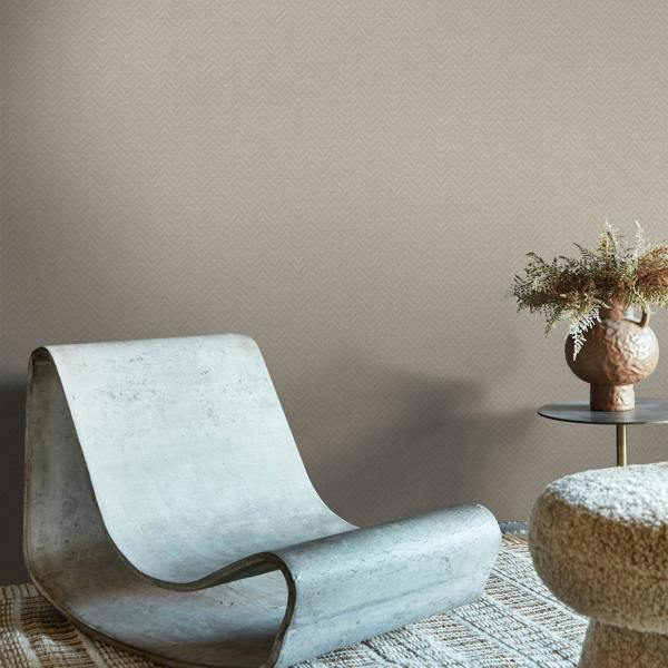 Abigail Ahern Herringbone Weave Wallpaper | Pebble