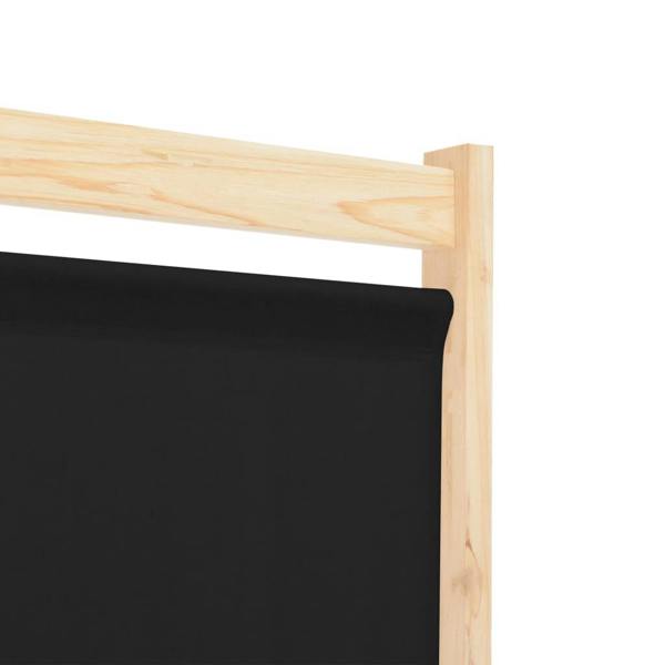 Berkfield 4-Panel Room Divider Black 160x170x4 cm Fabric
