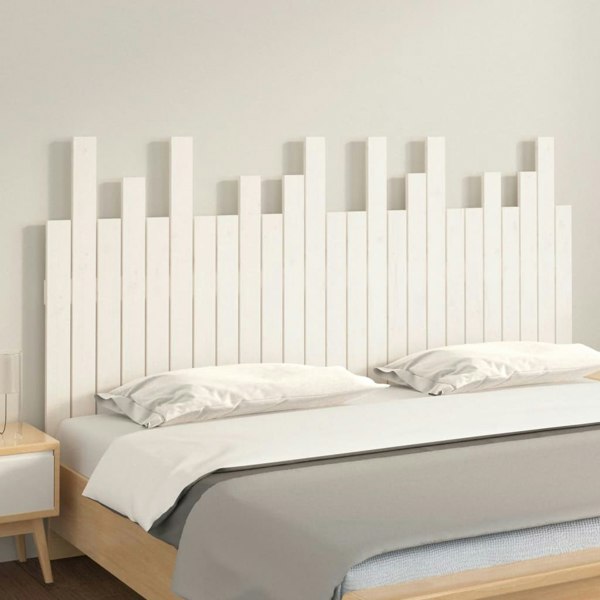 Berkfield Wall Headboard White 159.5x3x80 cm Solid Wood Pine