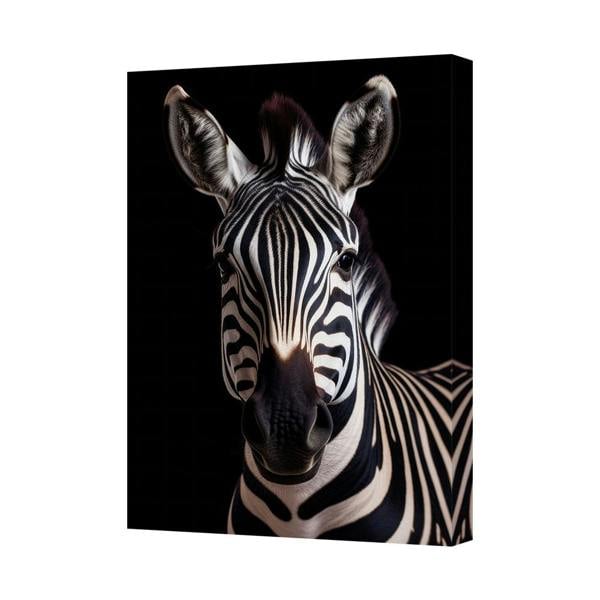 Benjamin Tate Design Zebra Portrait Canvas Print Wall Art For Modern Home Decor