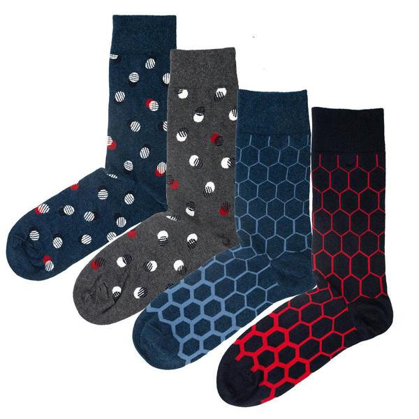 Jemsox The Impeccable Collection – 4-Pack Luxury Organic Cotton Men’s Socks - One Size 9-11
