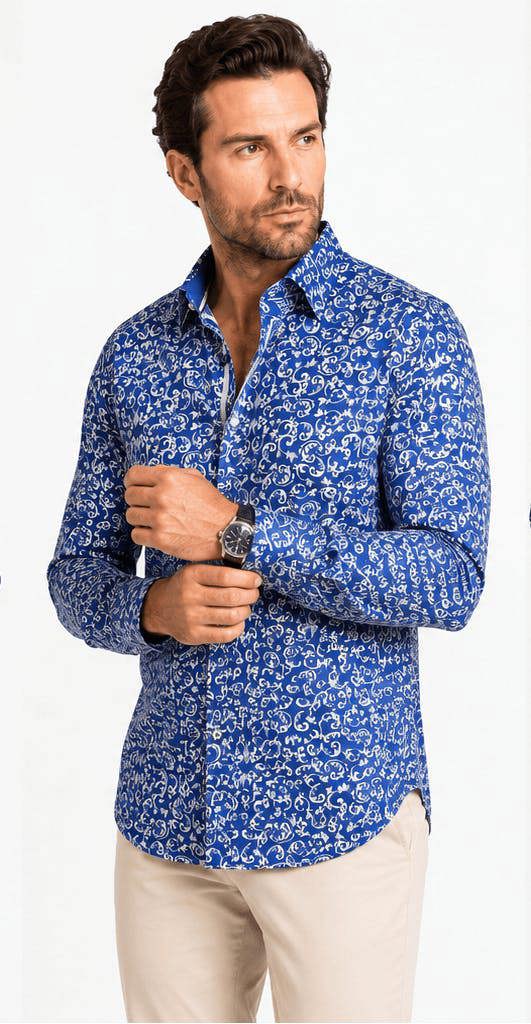 ORNAMENTAL PAISLEY PRINT SHIRT - Claudio Lugli Shirts