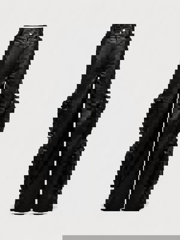 Amiri Wmns Leather Cargo Pant Black - Supplied FashionAmiri