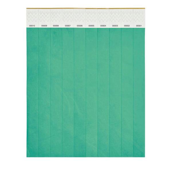 MidOcean Tyvek Wristband (Pack of 10) - Turquoise - 