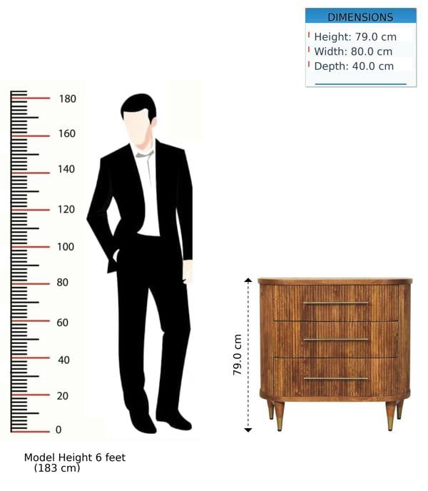 Artisan Furniture Emerson Ribbed 3-Drawer Chest