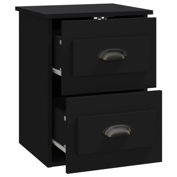 Berkfield Wall-mounted Bedside Cabinets 2 pcs Black 41.5x36x53cm