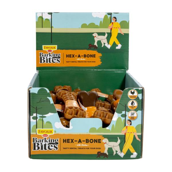Favour Barking Bites Hex-A-Bone 54g