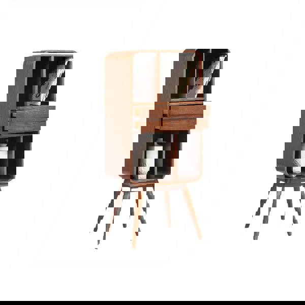 Kya Bookcase, Wood Shelving Unit-Weilai Concept-Short-Brown-Weilai Concept