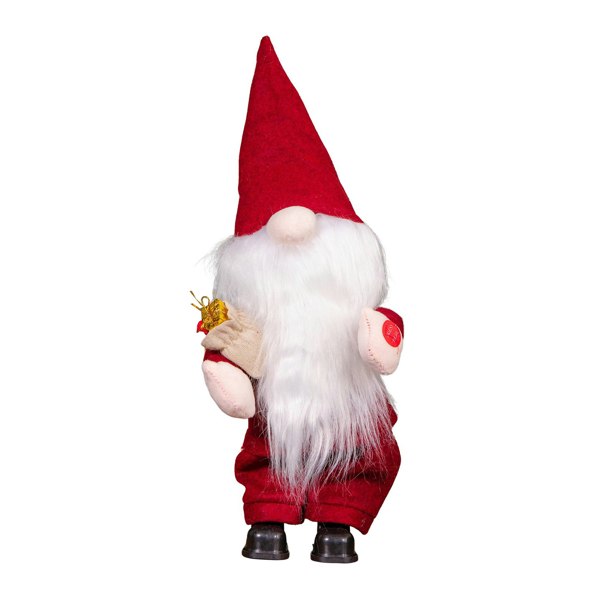 Samuel Alexander 35cm Battery Operated Musical Walking Christmas Gonk Decoration in Red