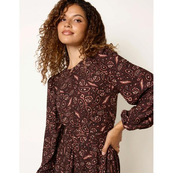 Blue Vanilla Crew Neck Double Frill Mini Dress