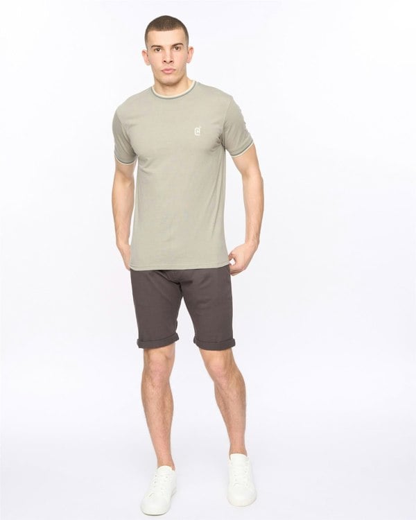 Crosshatch Sinwood Chino Shorts Charcoal