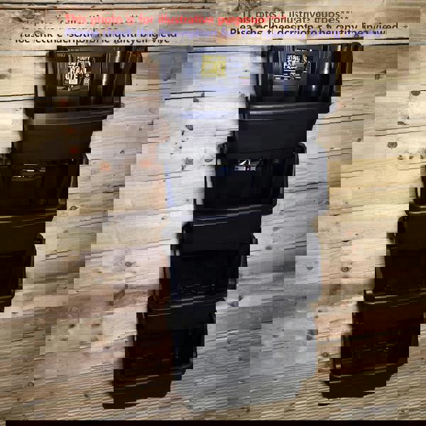 Samuel Alexander Pack of 4 / 59 x 41 x 36cm Heavy Duty Plastic Stackable Crates / Pick Bins with Handles