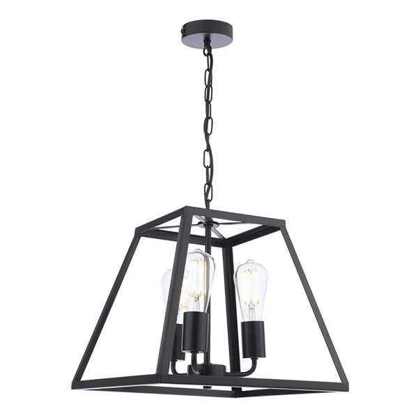 Pagazzi Lighting Charley 3-Light Black Lantern Ceiling Pendant