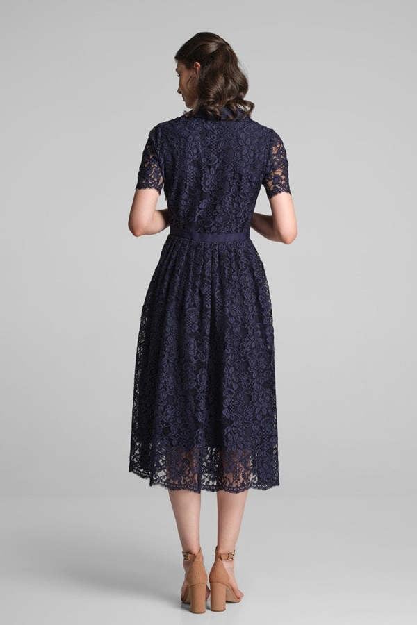Rumour London Bella double-breasted lace midi dress