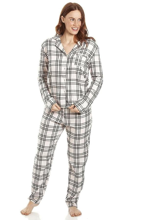 Womens Various Check Print Flannel Pyjama Sets