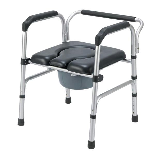 Levede 3 in 1 Commode Chair Folding Shower Chair Toilet Seat Riser Adjustable